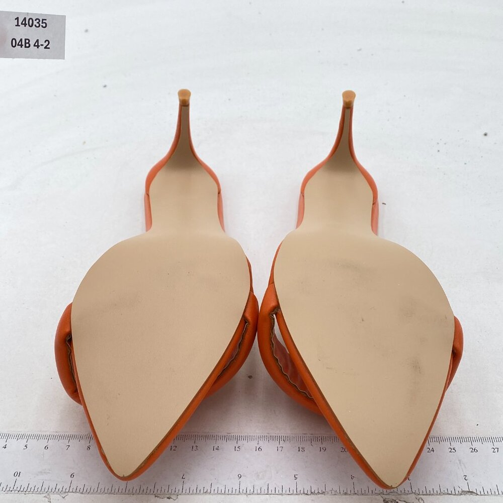 Fys Orange Pointed Open Toe Slip On Stiletto High… - image 7